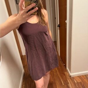 Everlane Silk Sleeveless Eggplant Purple Tank Dress with Pockets Size M